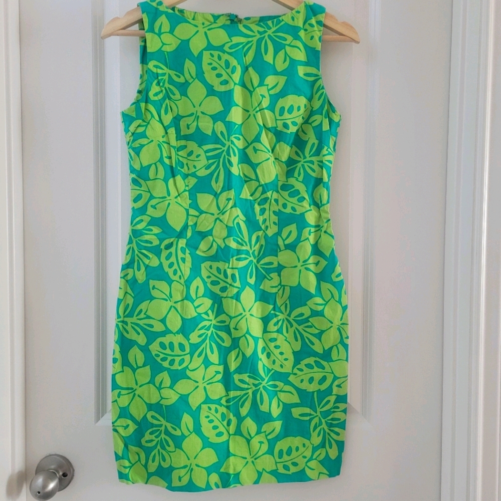 Floral green casual dress